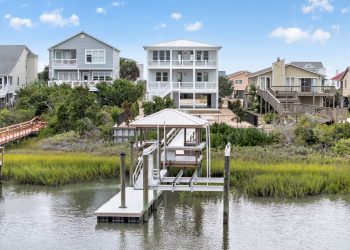 Back of house with dock